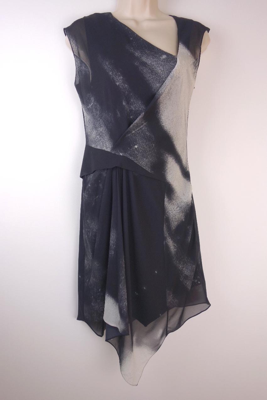 Helmut Lang Printed stretch-silk dress