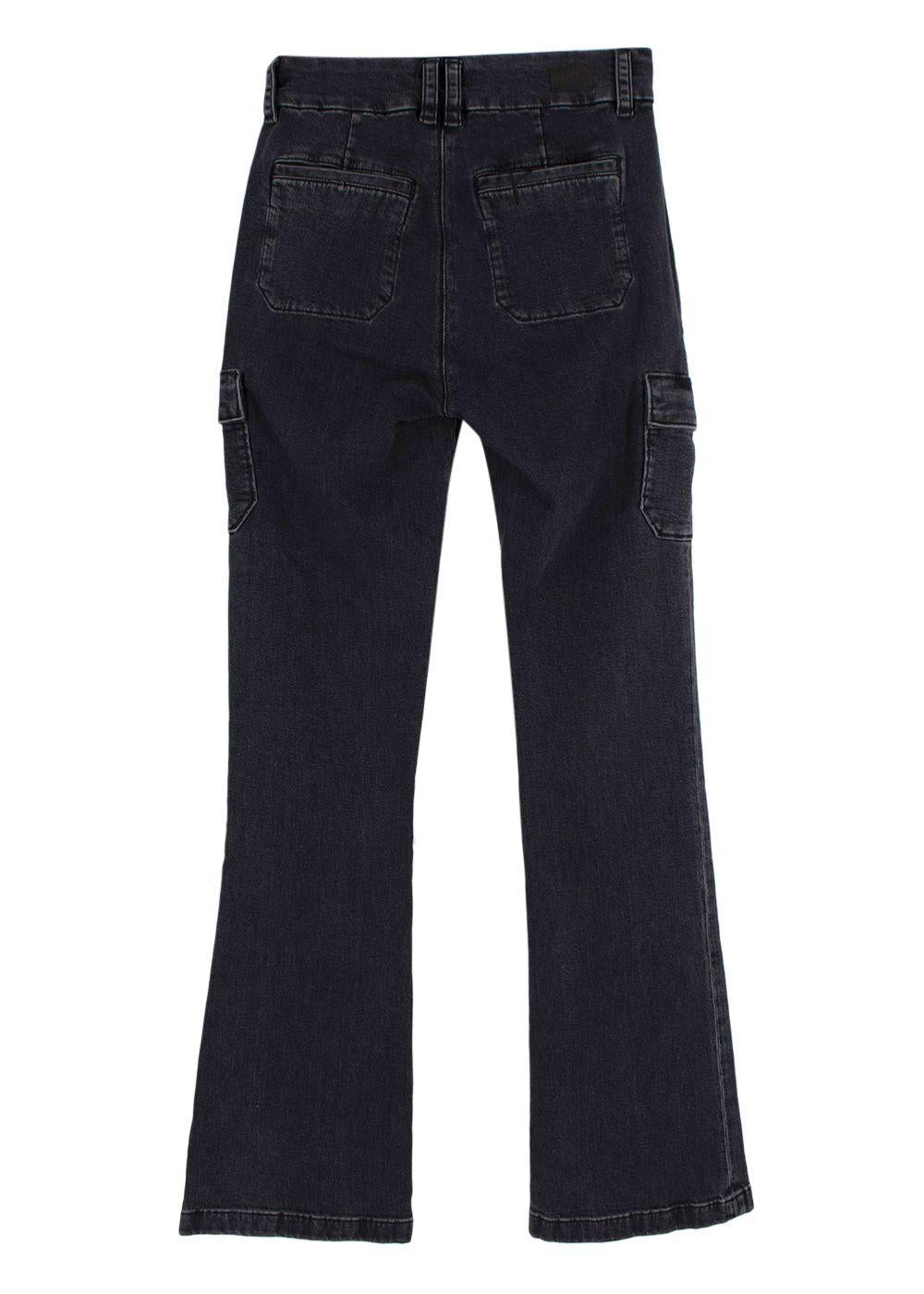Paige Grey Dion High Rise Flared Cargo Jeans