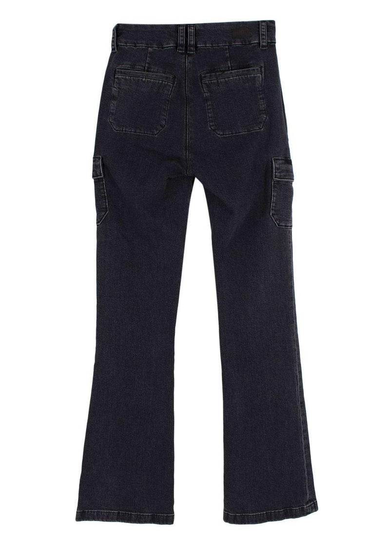 Paige Grey Dion High Rise Flared Cargo Jeans