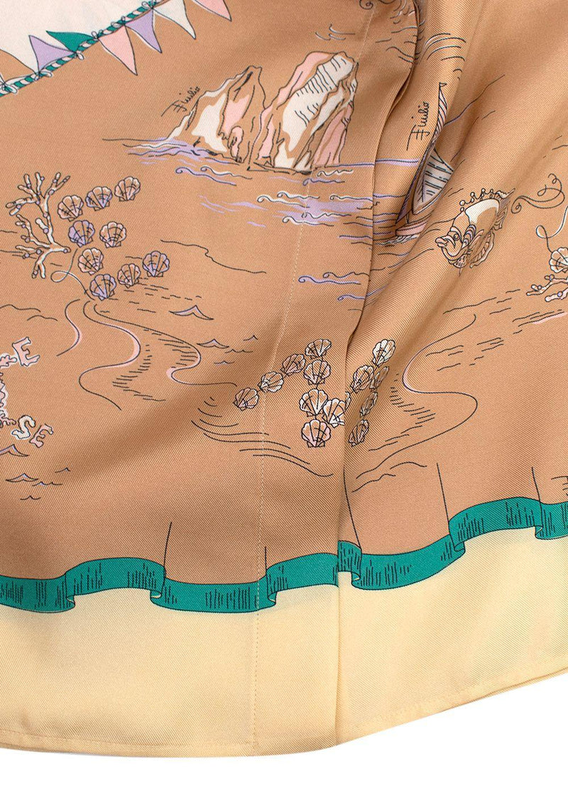 Pastel Printed Silk Blouse