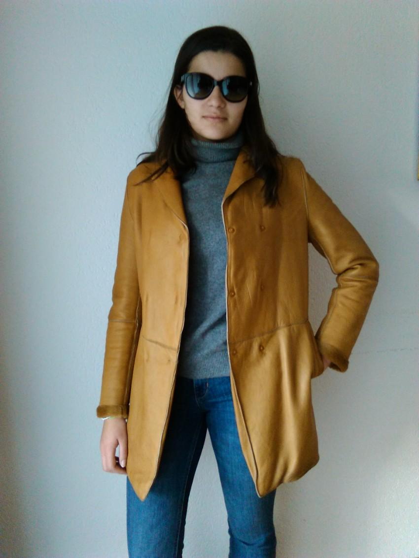 Burberry Faraday Double-breasted coat in shearling