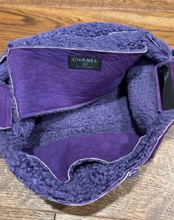 Chanel Purple Sheepskin Shoulder Bag