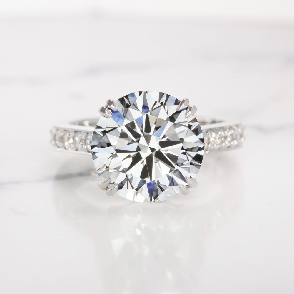 Verde 5ct IGI Certified Lab Grown Round Cut Diamond Ring