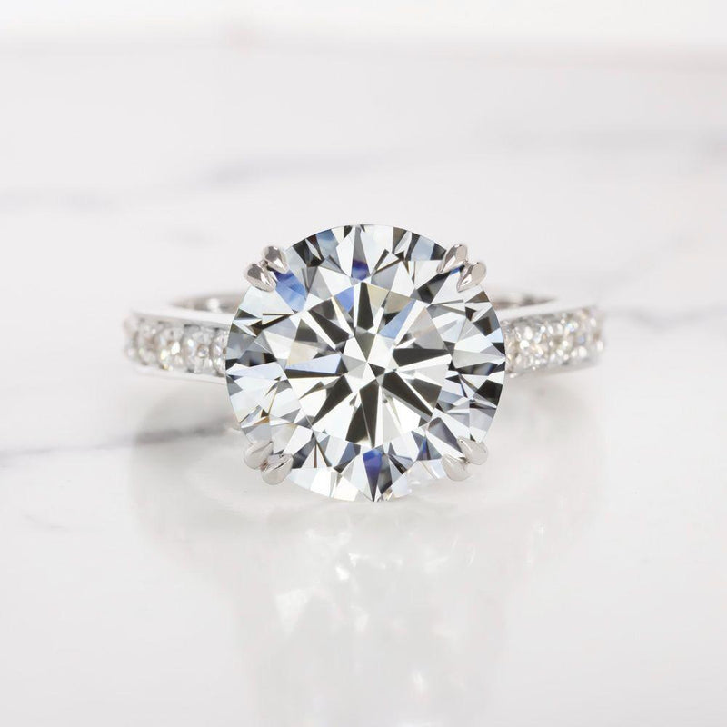Verde 5ct IGI Certified Lab Grown Round Cut Diamond Ring