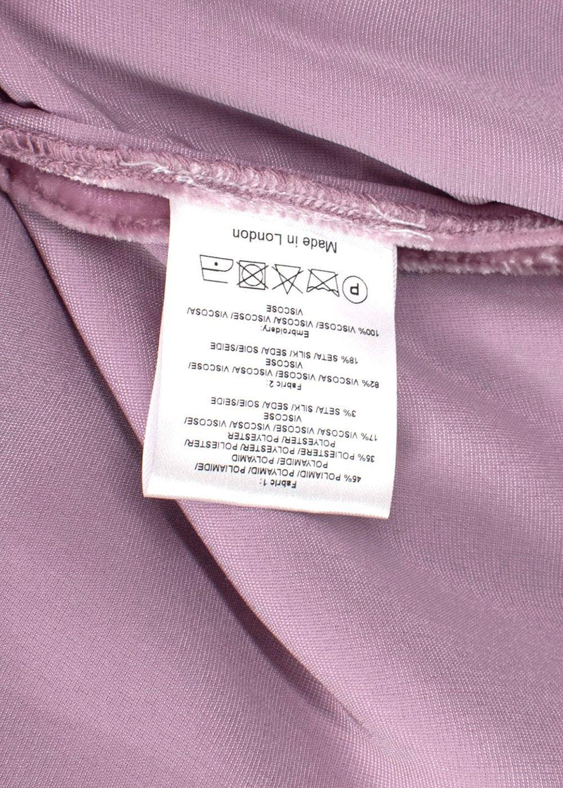 Elegant Embroidery Pink Velvet Wrap Kaftan