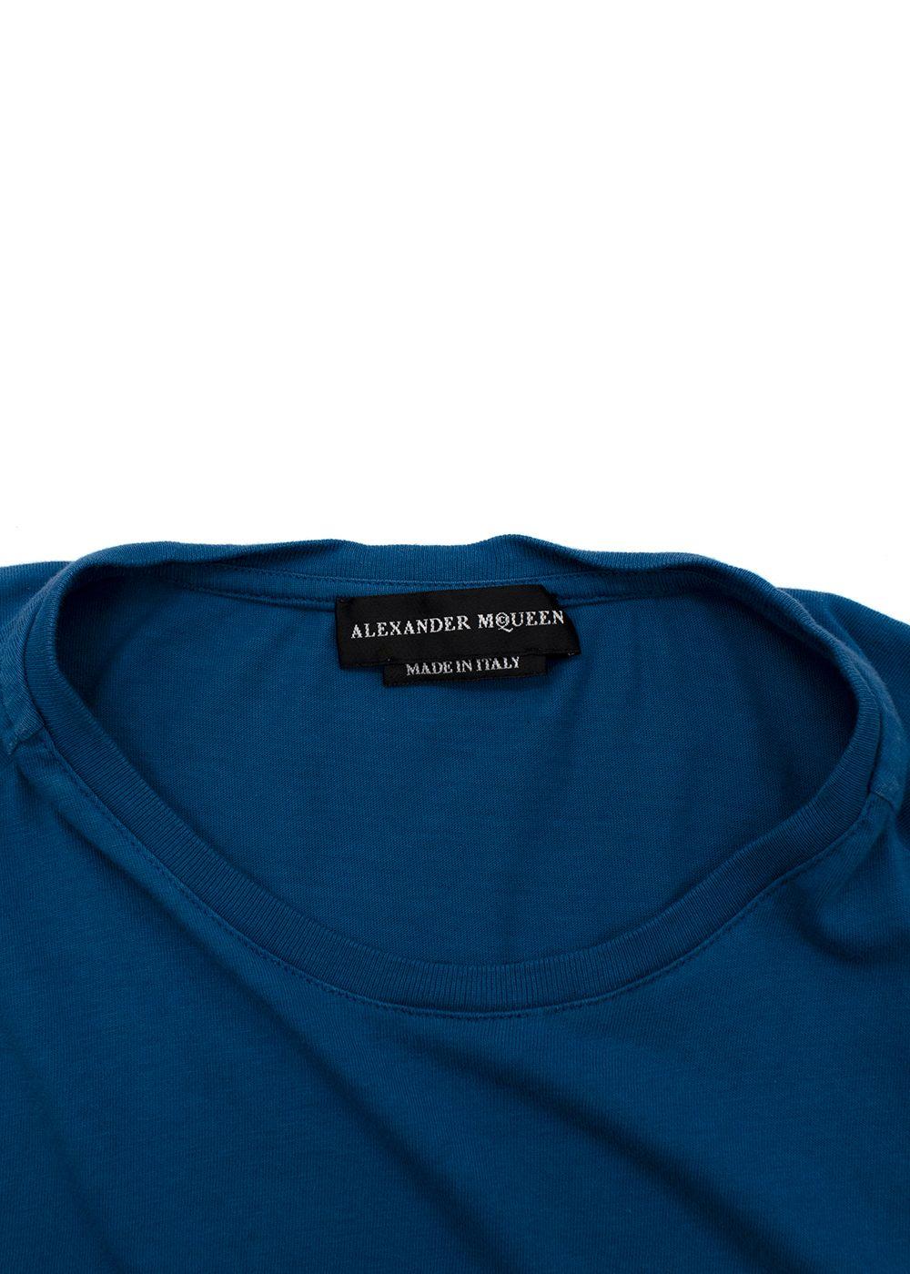 Blue Embroidered Logo T-shirt