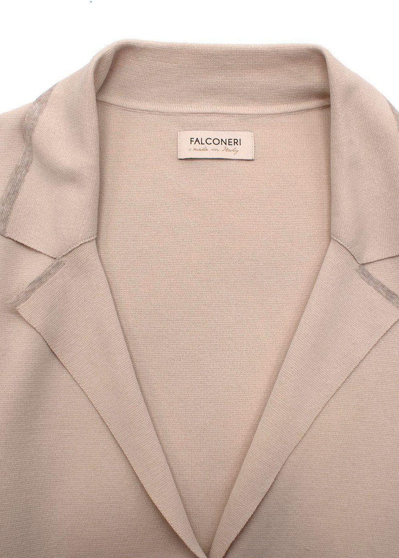 Beige Cotton Blend Lightweight Blazer