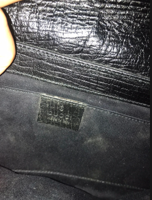 Gucci Vintage Black Horsebit Wallet on Chain