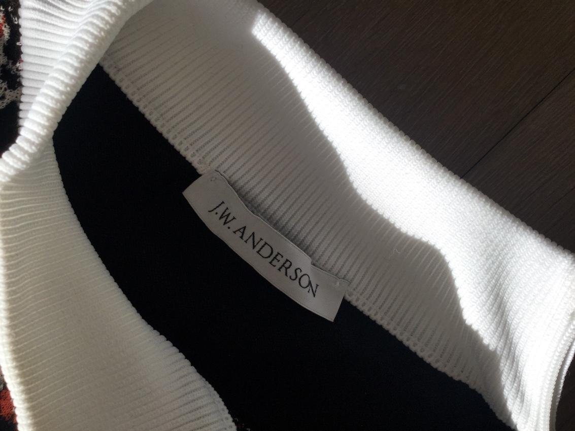 JW Anderson Black Multicolor Floral Mock Neck Sweater
