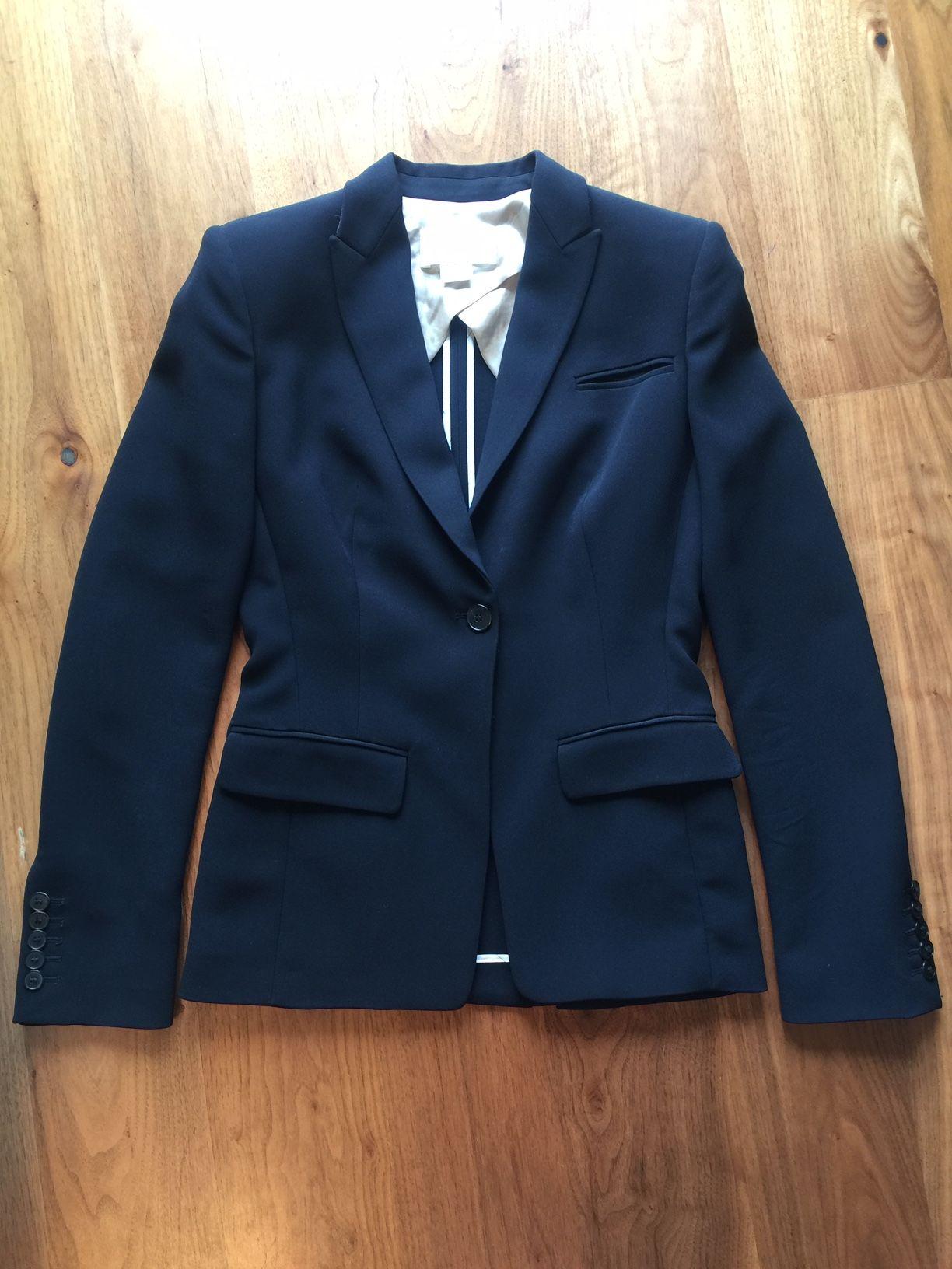 Black Crepe Single-Breasted Blazer