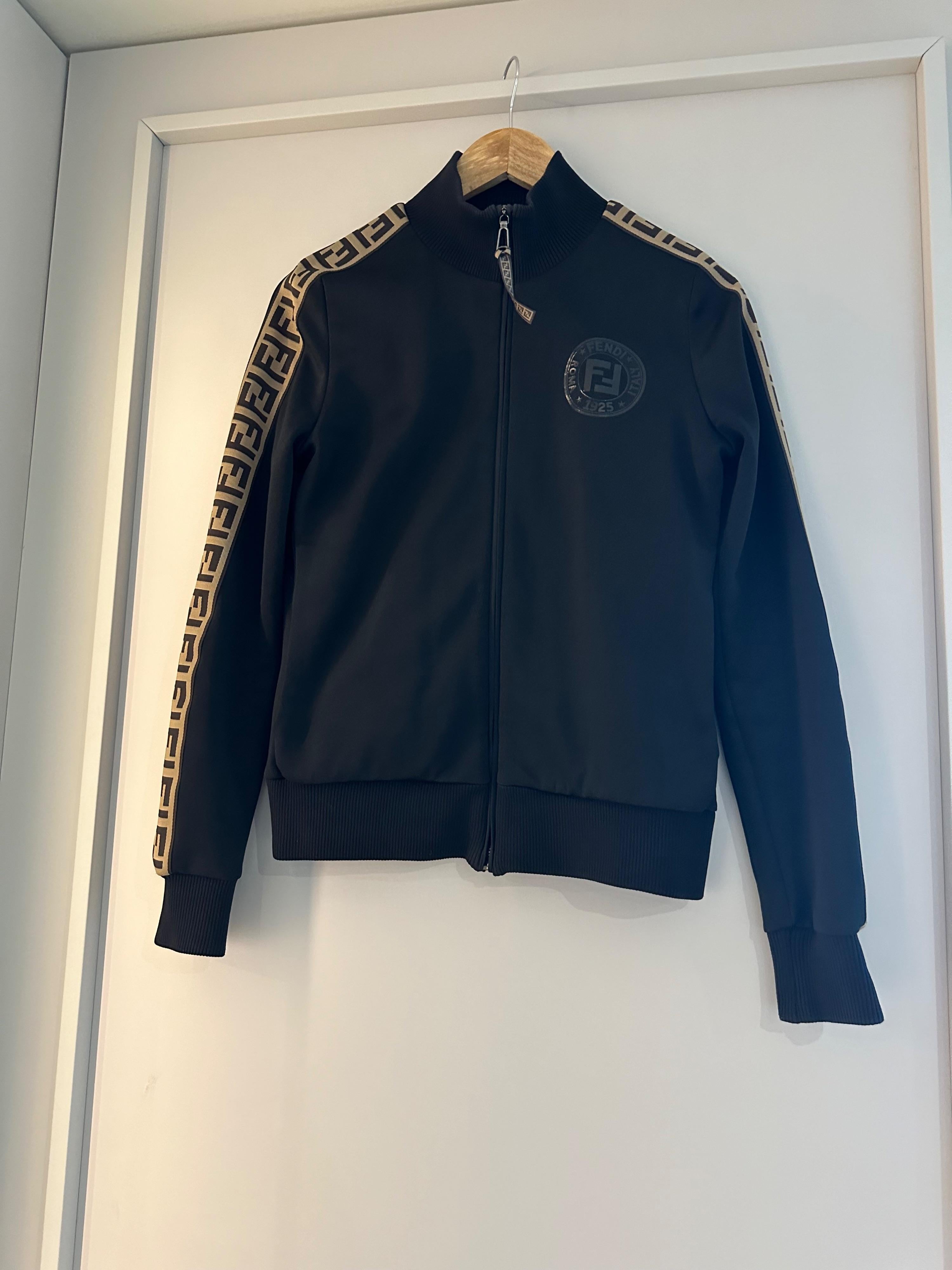 Fendi FF Side-stripe Black Track Jacket & Pants