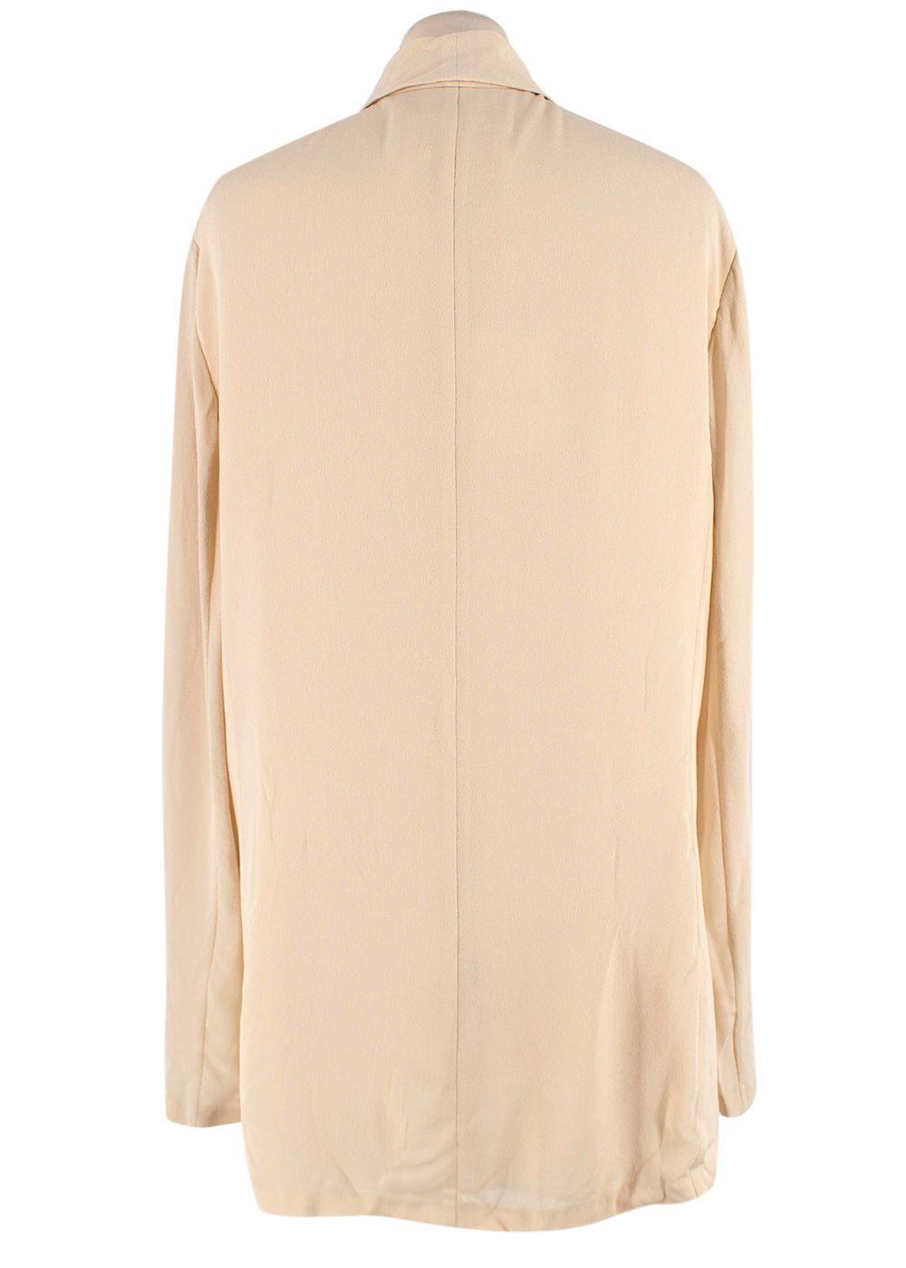 Icicle Beige Silk Blazer and Wide Leg Trouser Suit