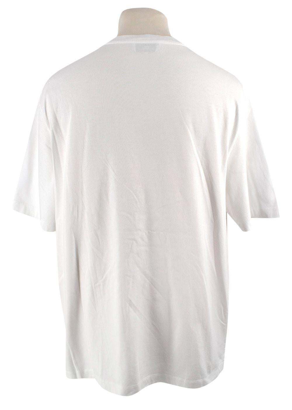 Hermes White Mega Chariot Print Cotton  T-Shirt