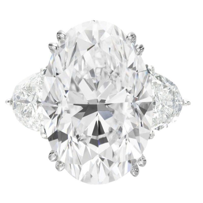 Verde 3ct IGI Certified Lab-grown Oval Cut Diamond Ring