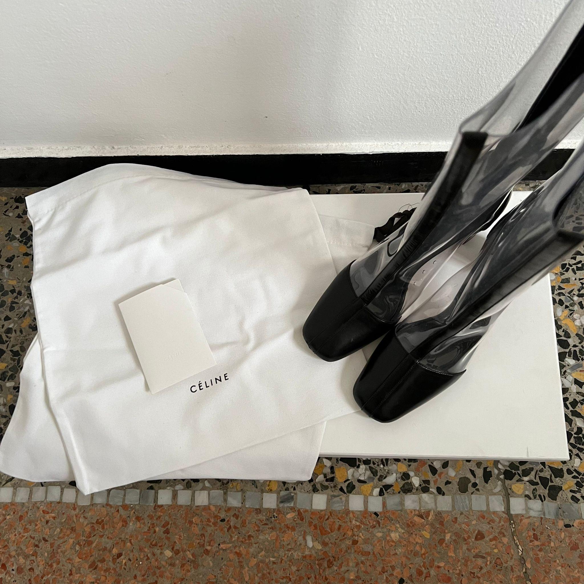Phoebe Philo Leather trimmed PVC Boots