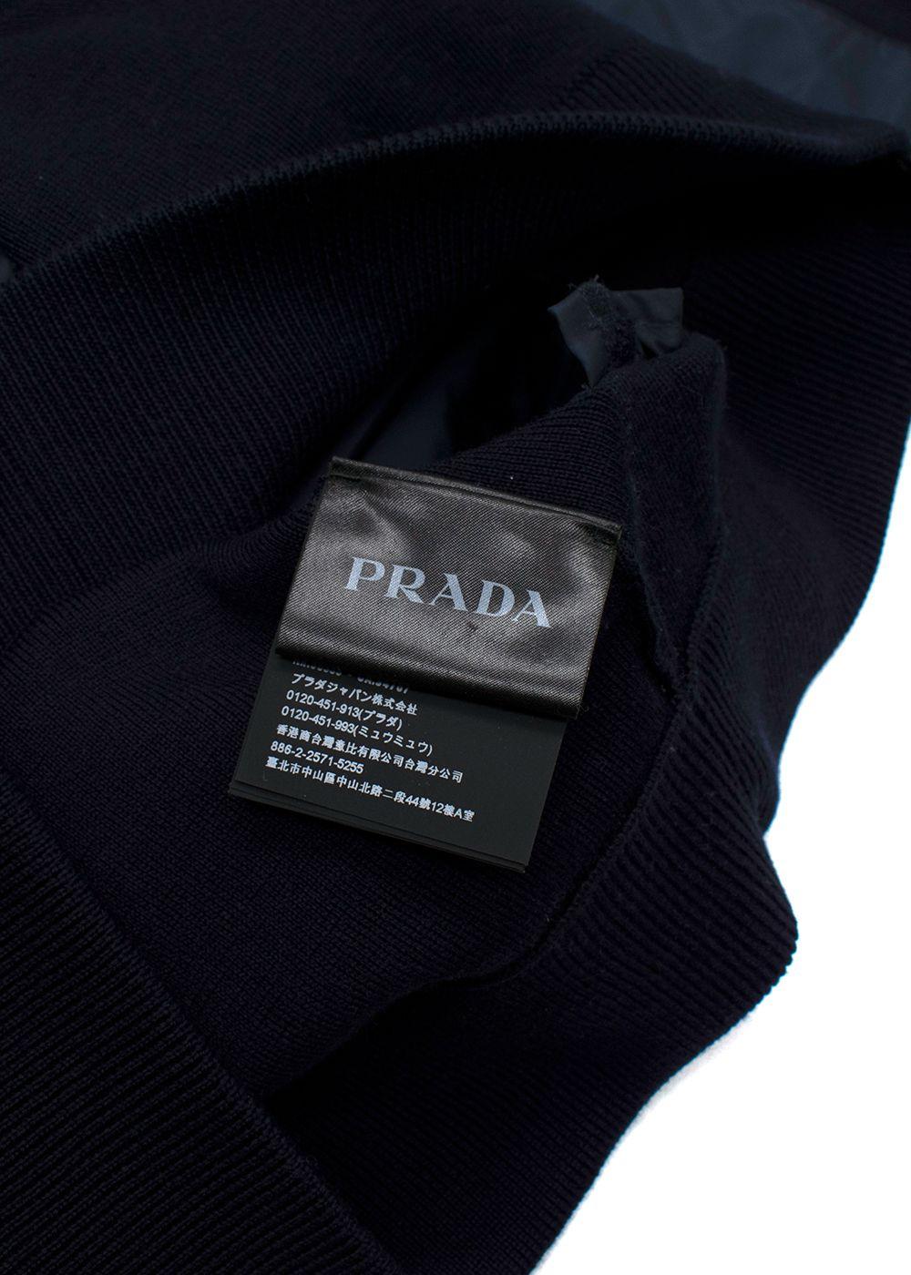 Prada Navy Nylon and Wool Windbreaker