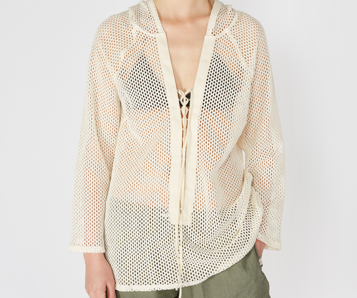Albus Lumen Creme Aziza Crochet Top