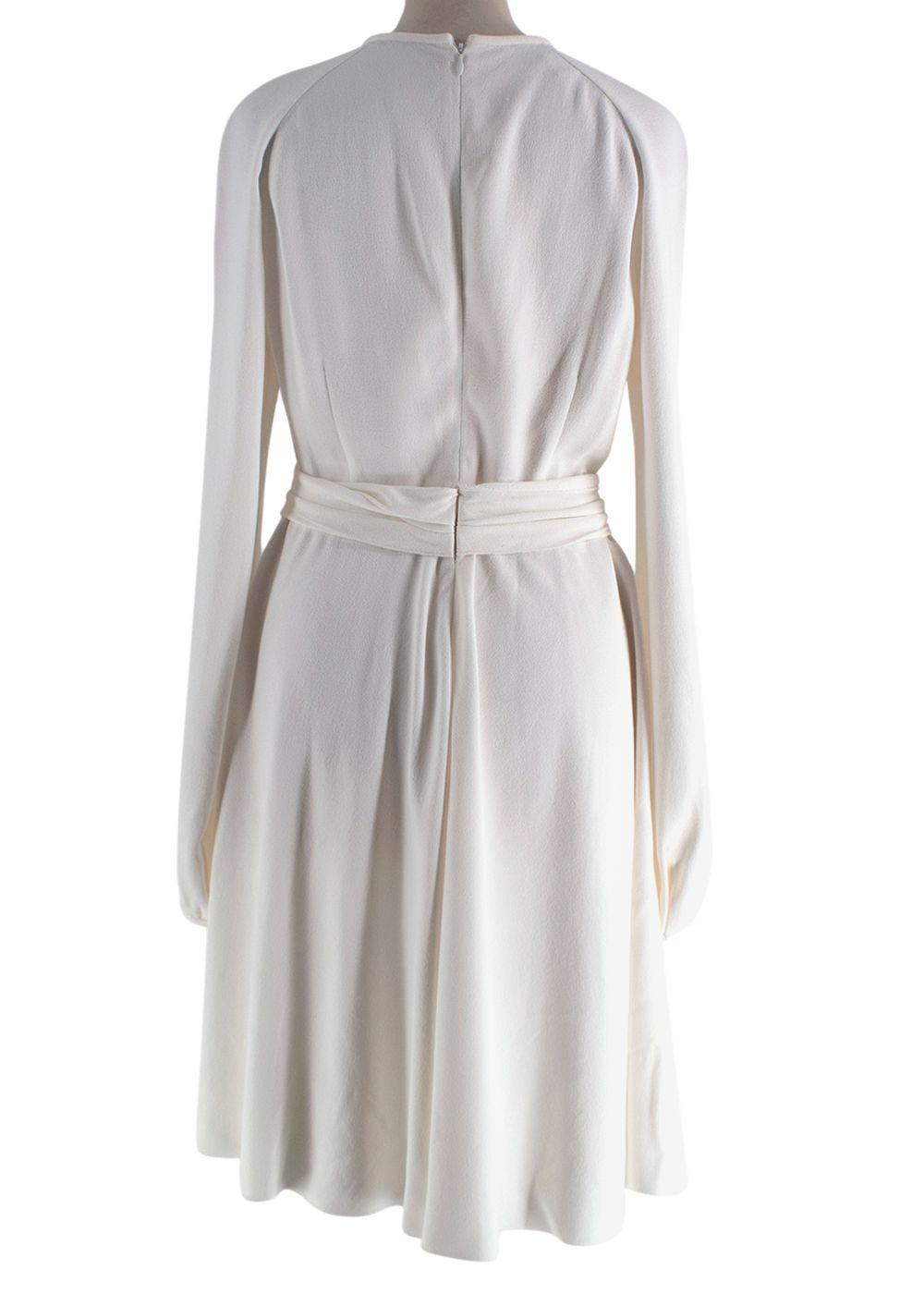 Giambattista Valli Lace Top White Crepe Mini Dress