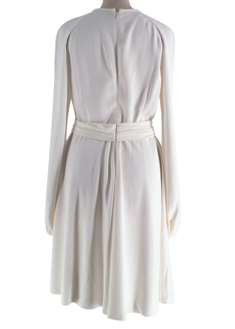 Giambattista Valli Lace Top White Crepe Mini Dress