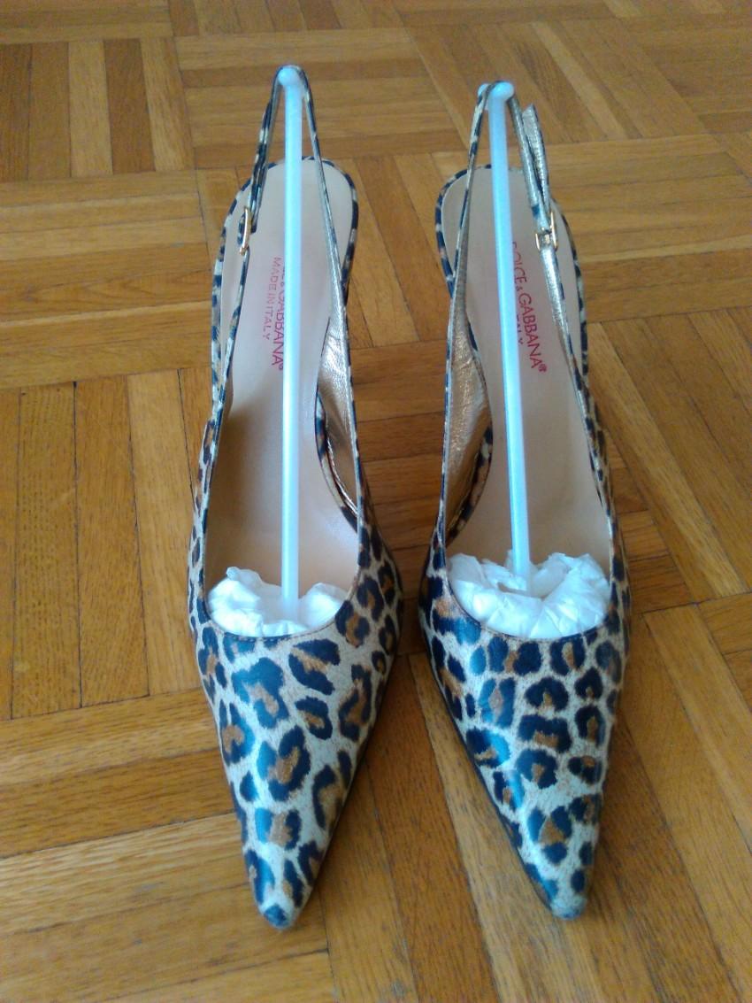 Dolce & Gabbana Leopard Print Slingback Sandals