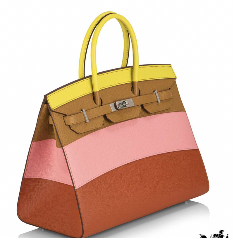 Hermés Epsom Leather 35cm Birkin in Sunrise Rainbow