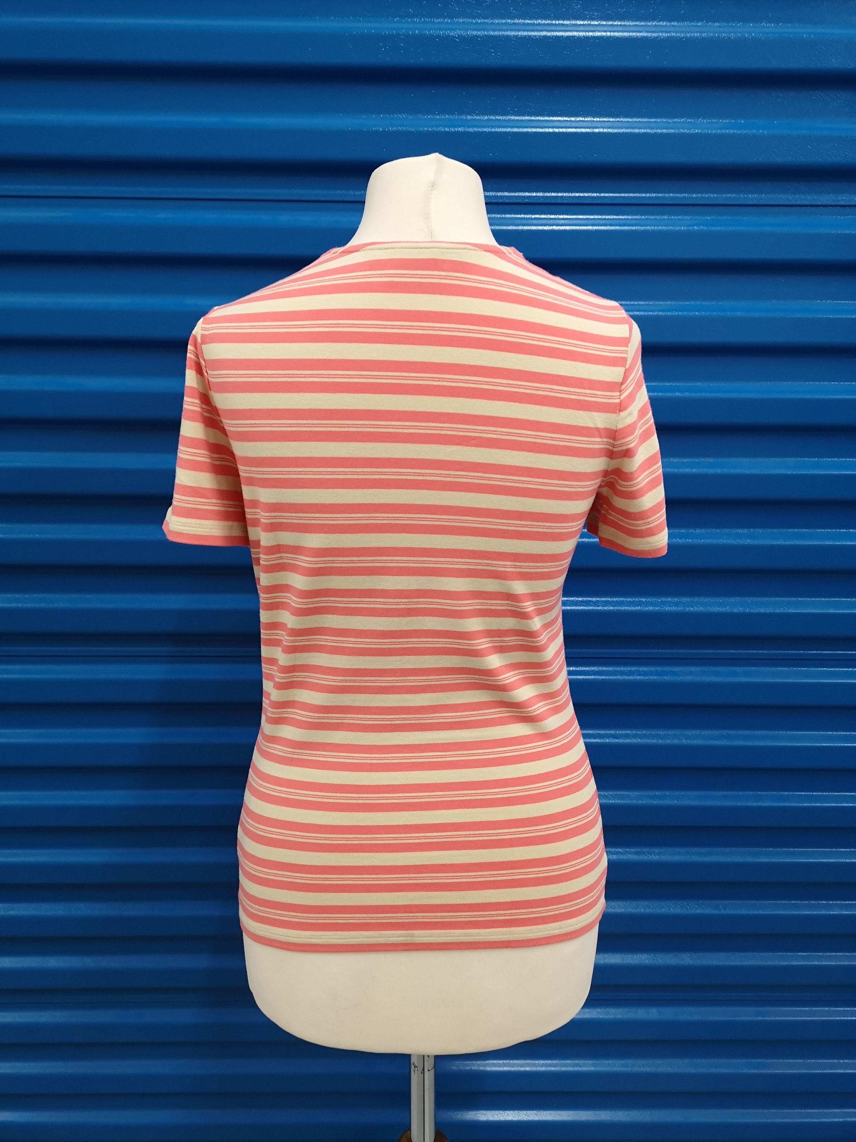 Ferragamo Striped Silk Scarf Detail T-Shirt