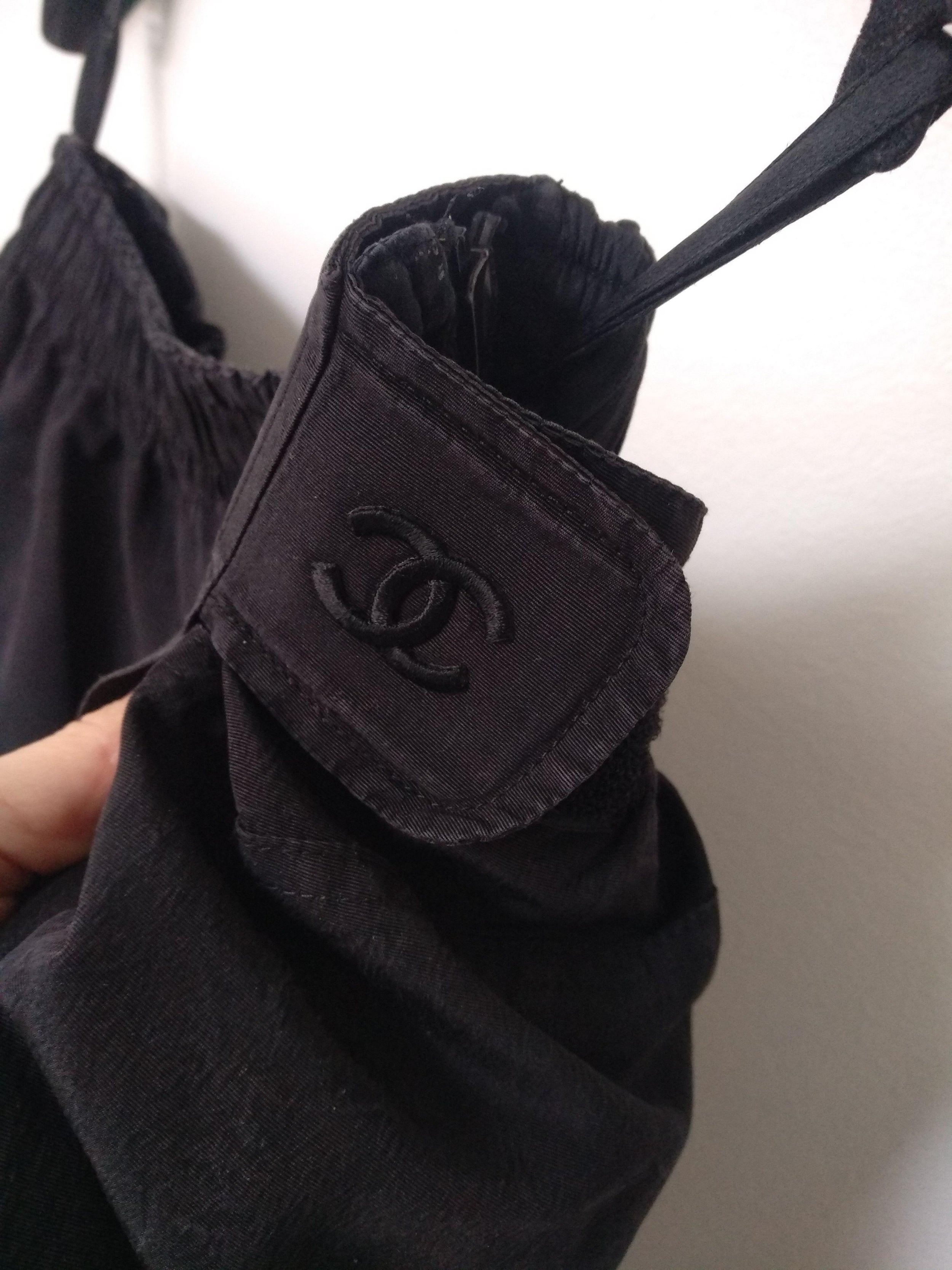 Quilted CC Logo Silk Skirt
