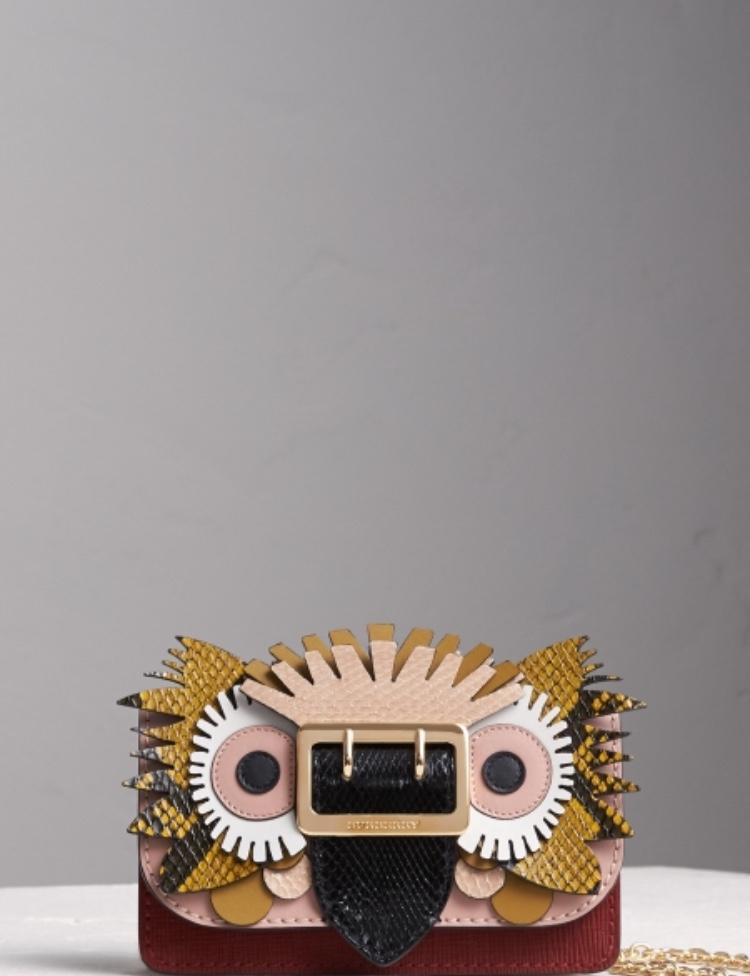 Burberry Python & Leather Mini Beast Bag
