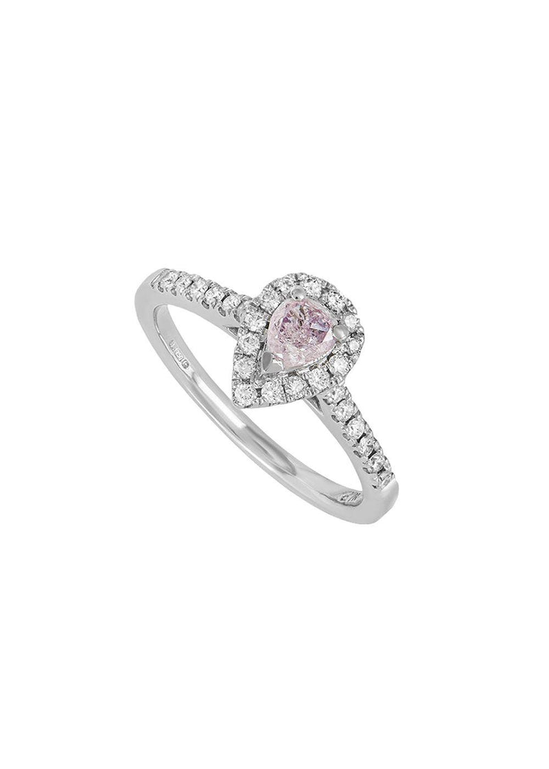 18ct White Gold Diamond Engagement ring  - Size 51