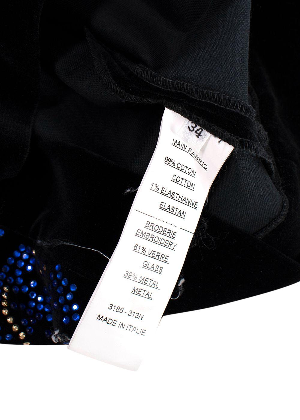 Balmain Cutout crystal-embellished velvet mini dress