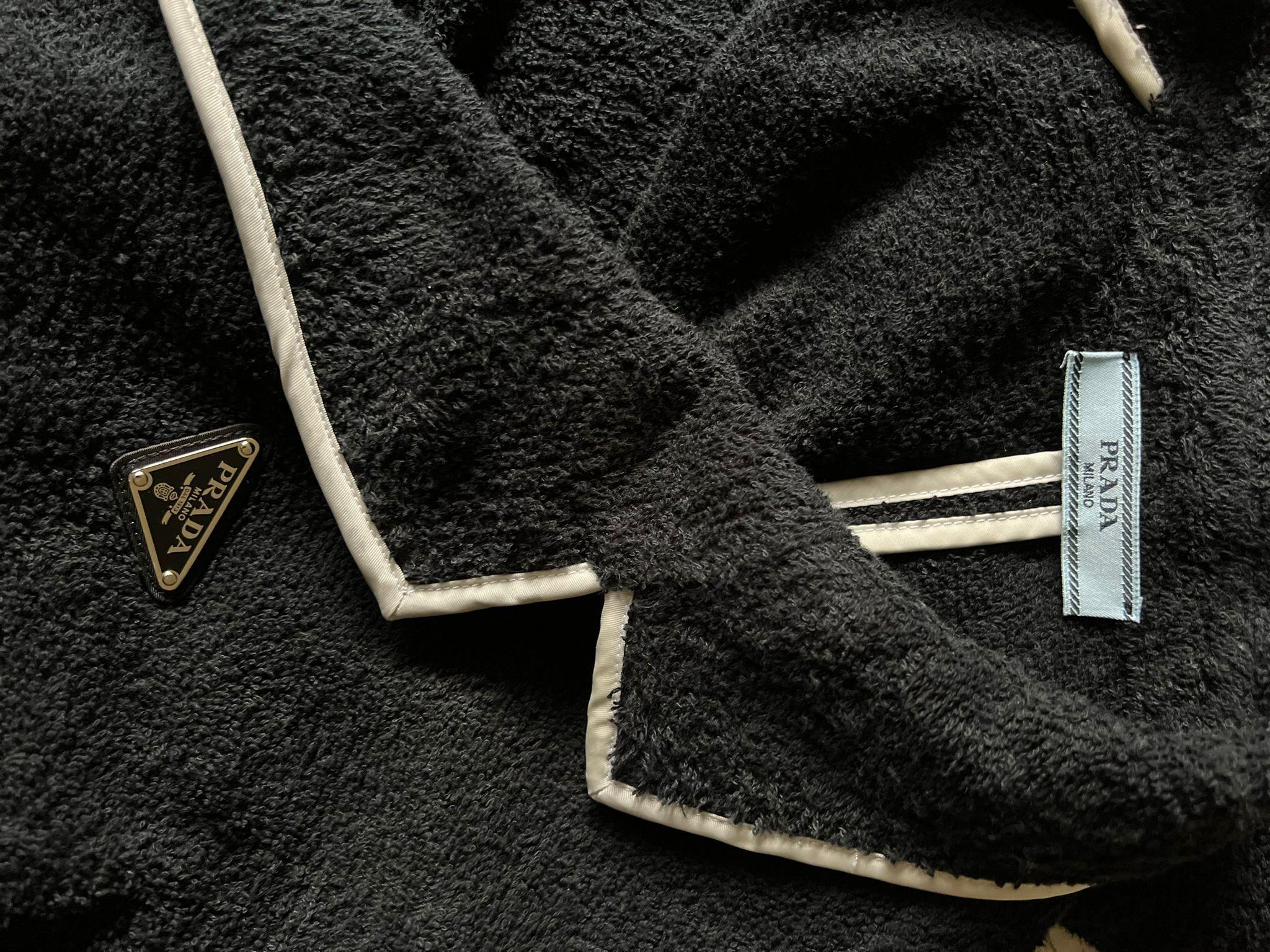 Prada Black Terry Towelling Jacket