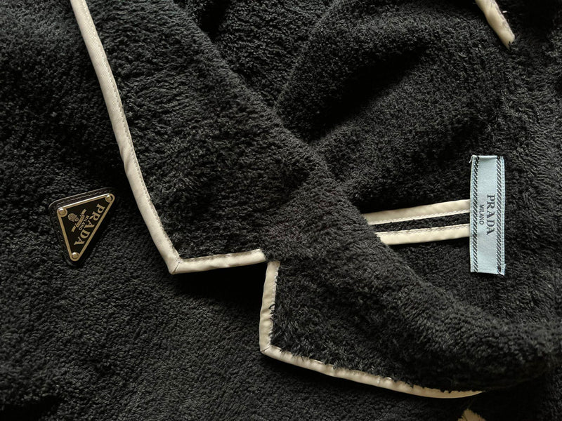 Prada Black Terry Towelling Jacket