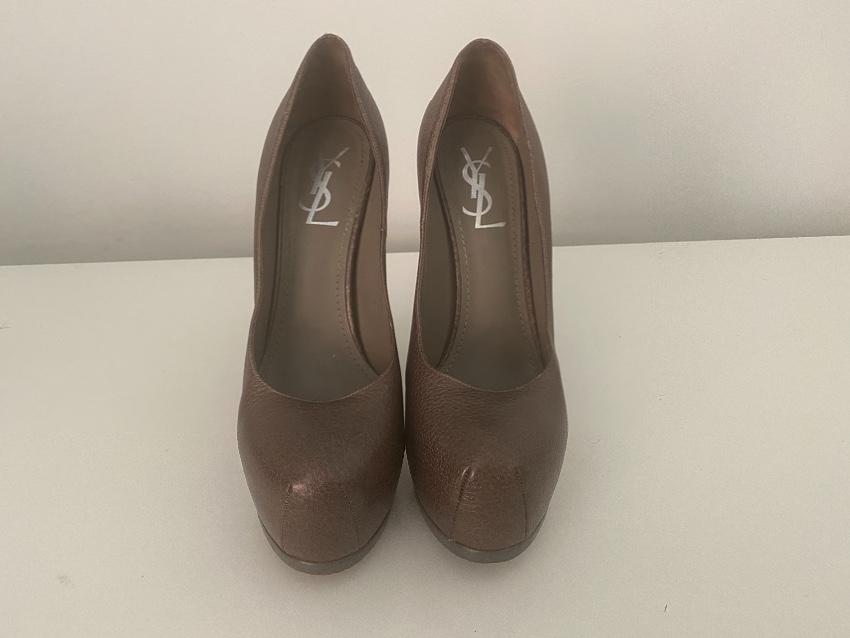 Saint Laurent Leather Platform Tribtoo Pumps