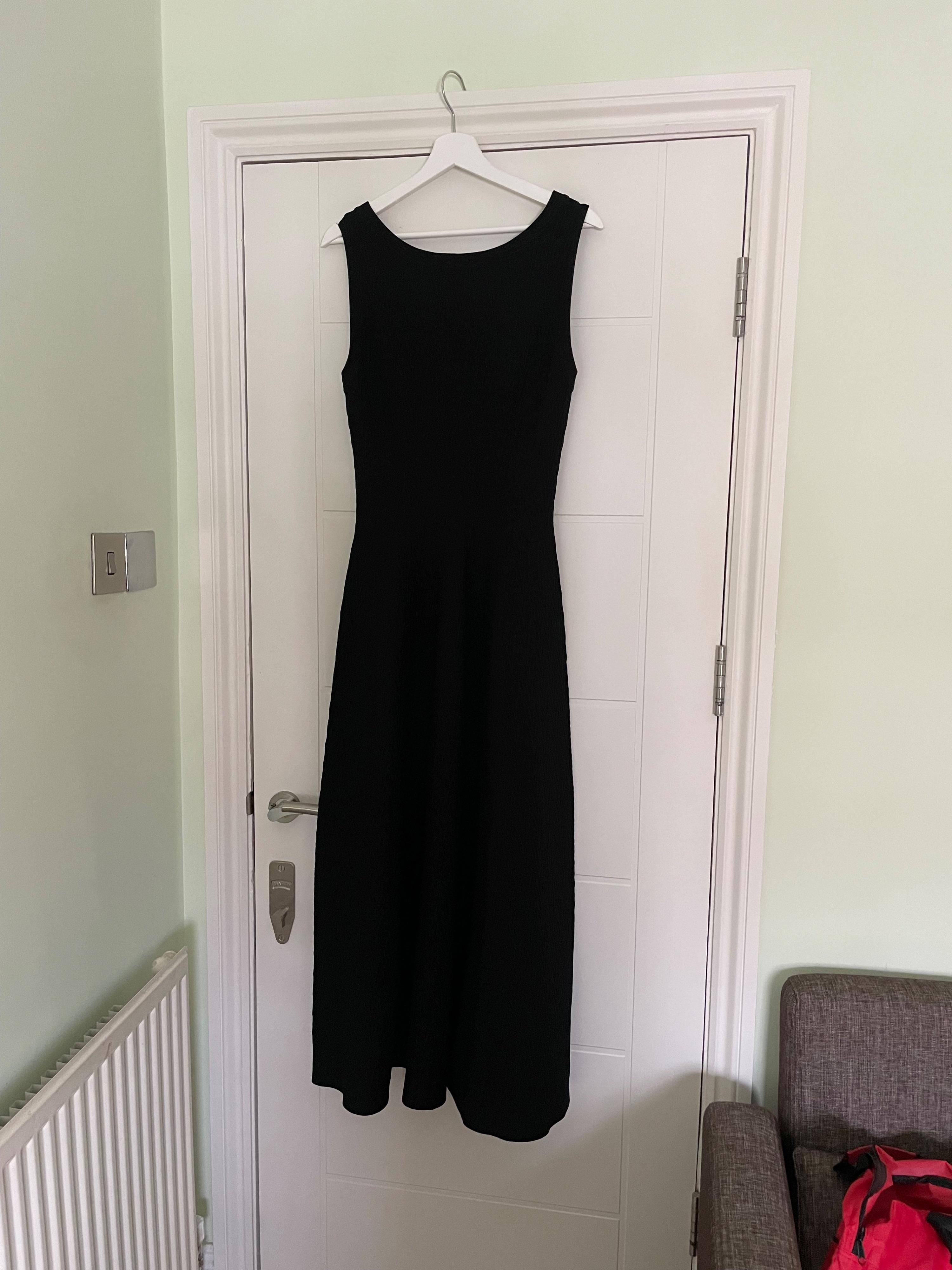 Alaia Black Textured Maxi Dress