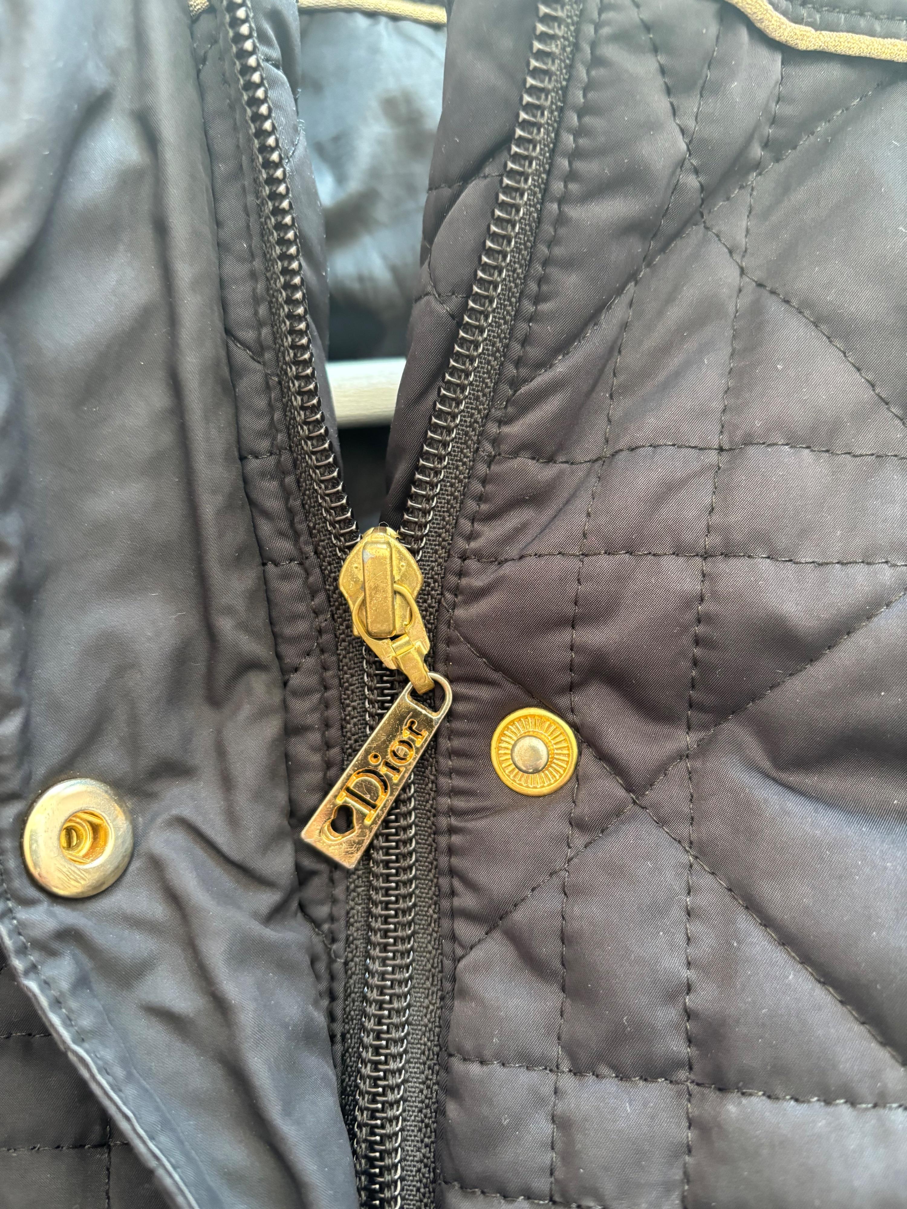Dior Black  Signature Quilted Kid's Coat  Age 8