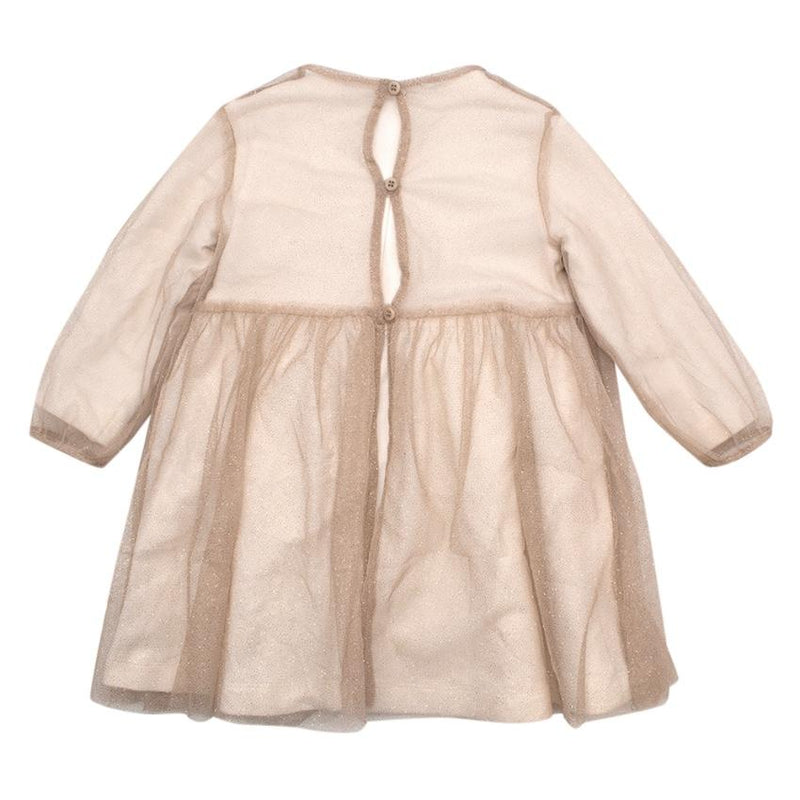 Il Gufo Girls Layered Mesh Glitter Ruffled Dress