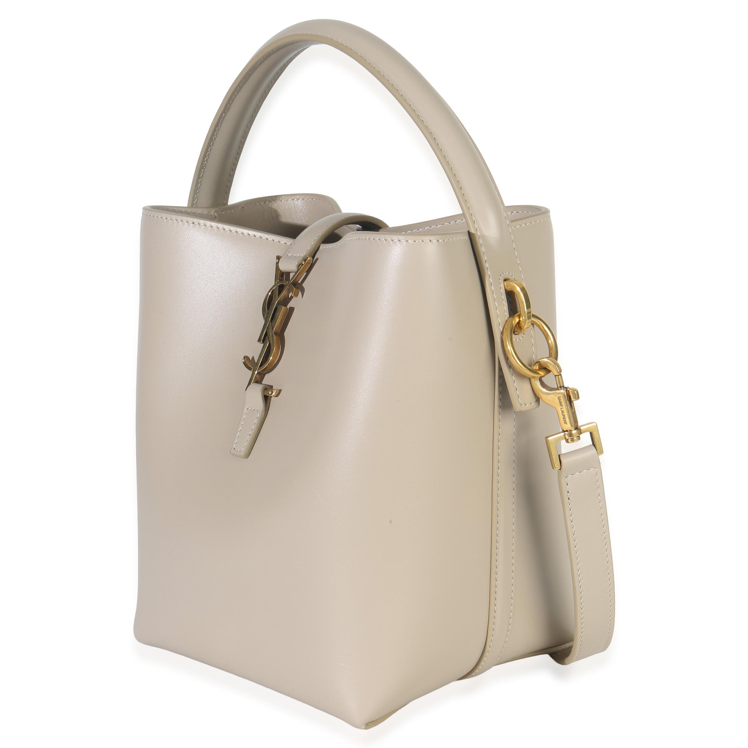 Saint Laurent  Shiny Calfskin Small Le 37 Bucket Bag