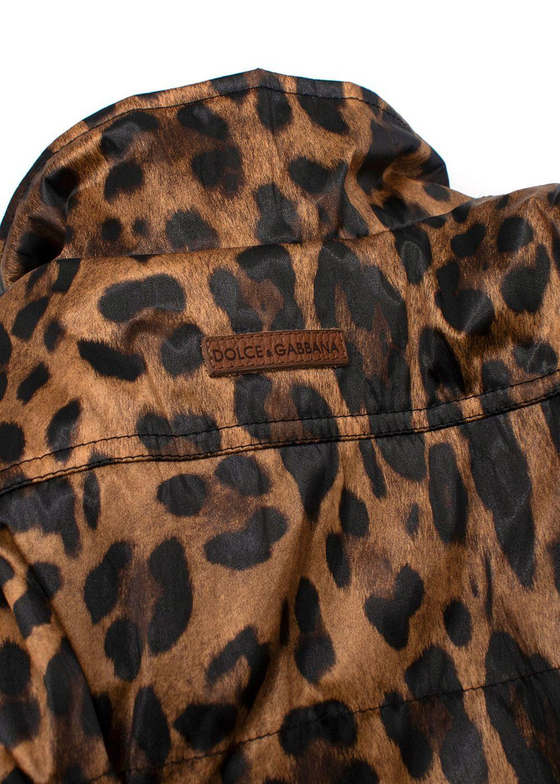 Dolce & Gabanna Leopard Print Trucker Jacket