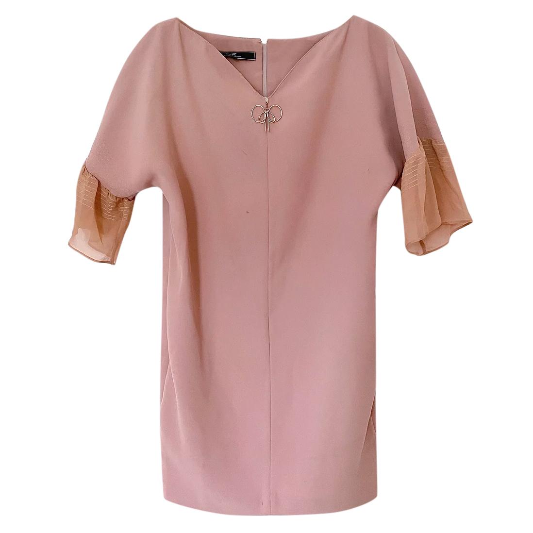Elisabetta Franchi Crepe Chiffon Sleeve Dress