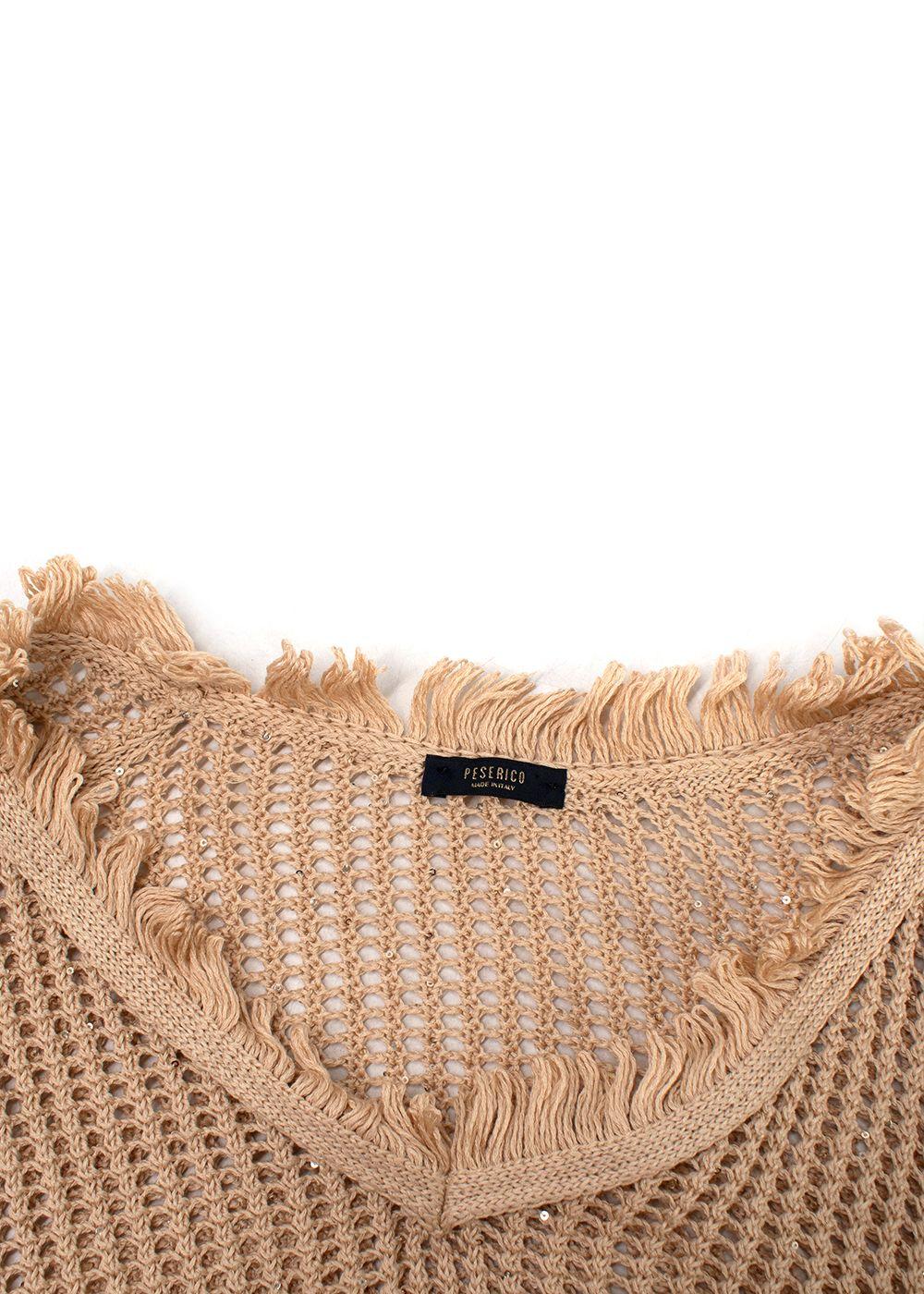 Peserico Beige Open Knit Jumper