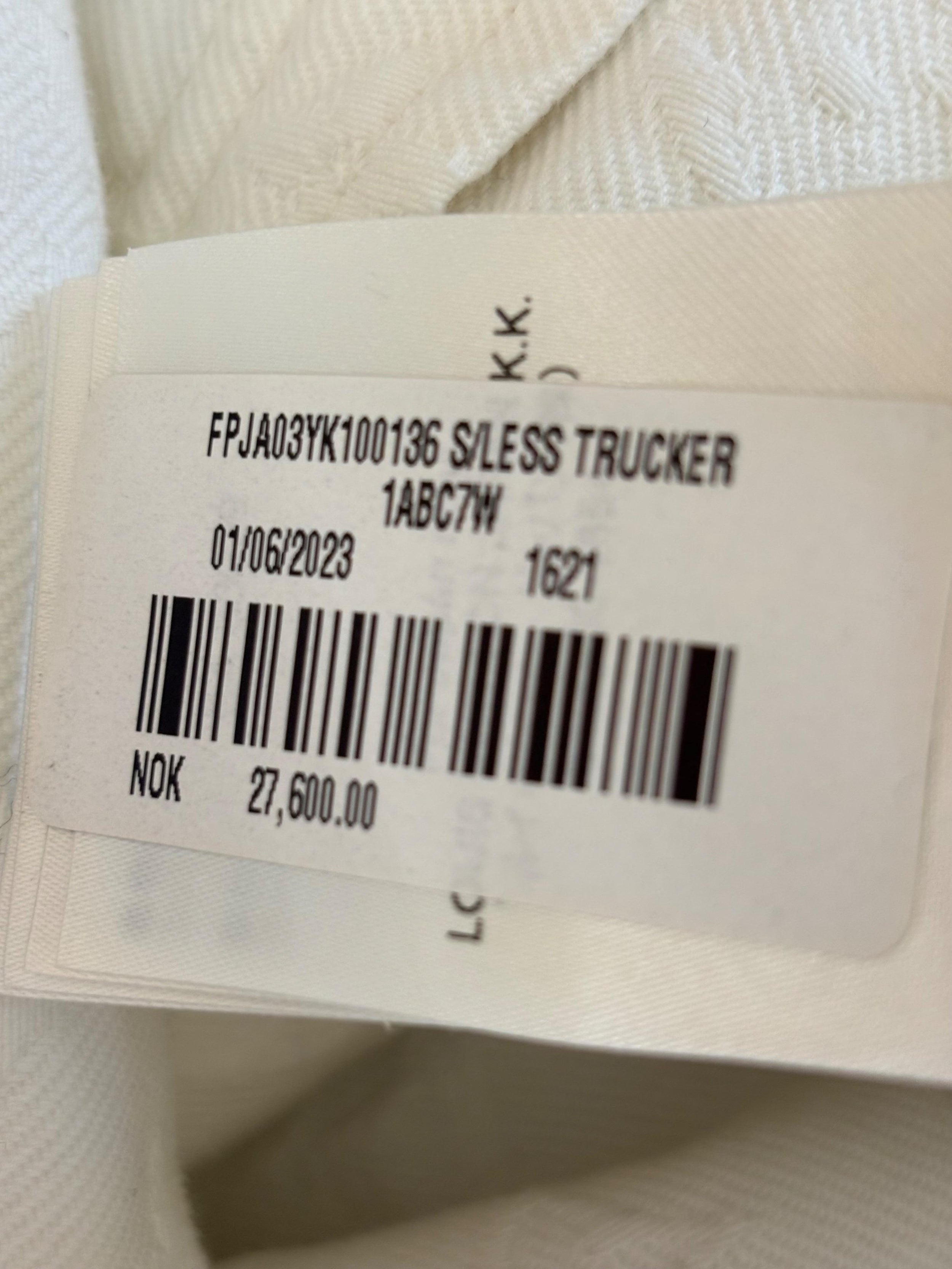 Louis Vuitton White Monogram Sleeveless Denim Jacket