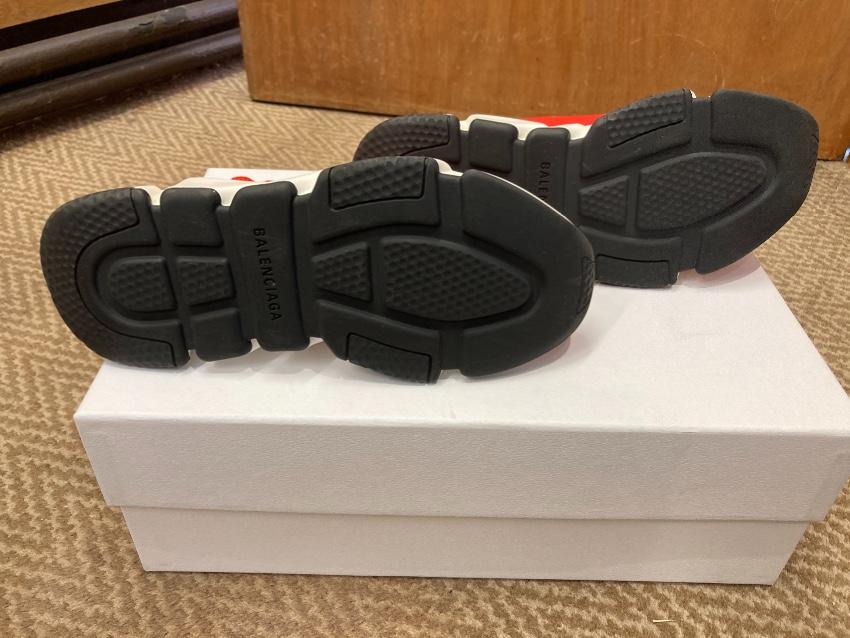 Balenciaga Burnt Orange Monogram Speed Sneakers