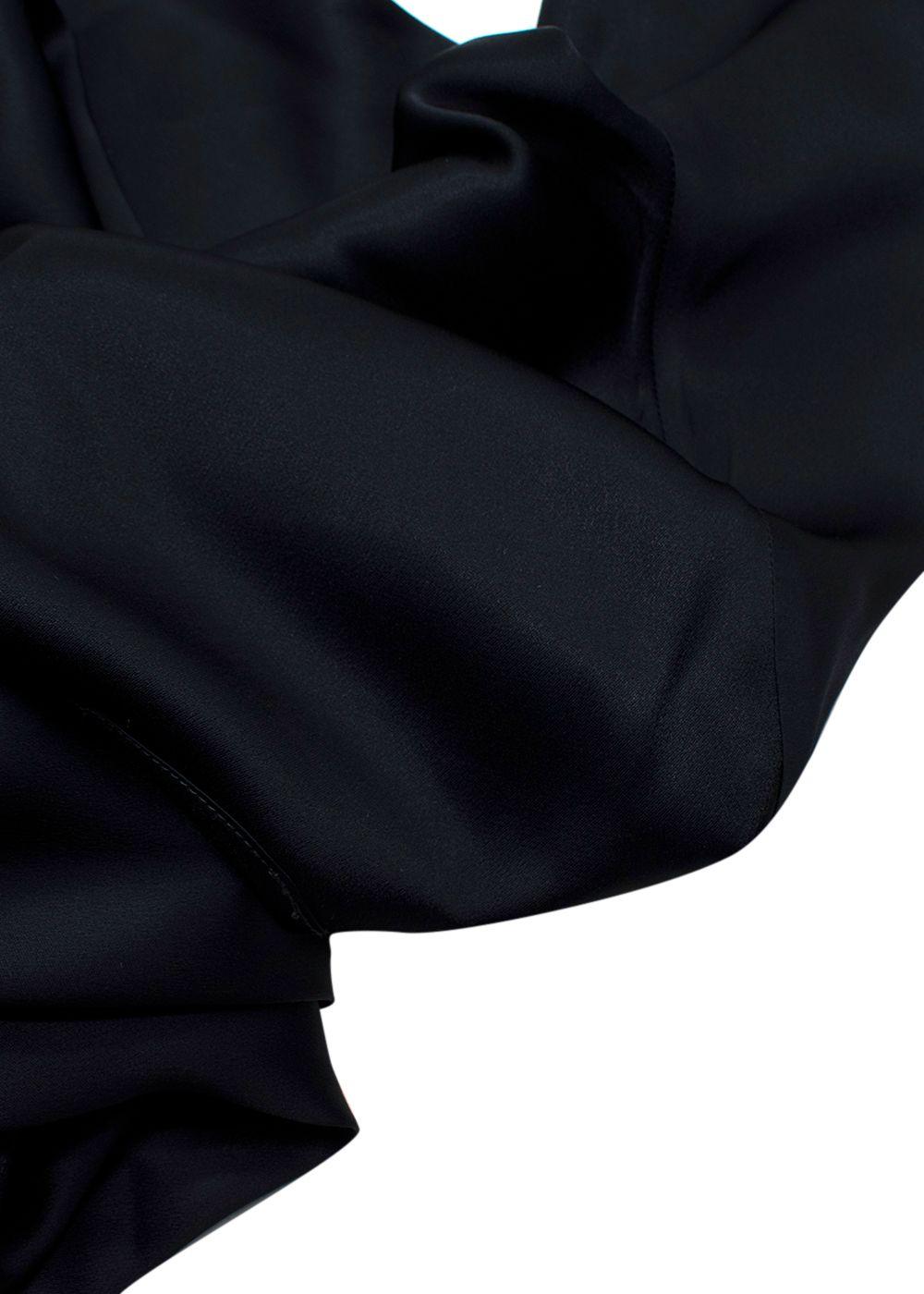 Marina Rinaldi Navy Silk- Blend Blouse