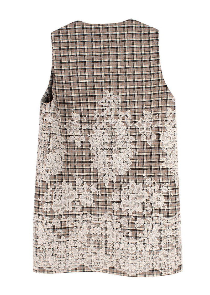 Mulberry Brown Tweed Asymmetric Waistcoat