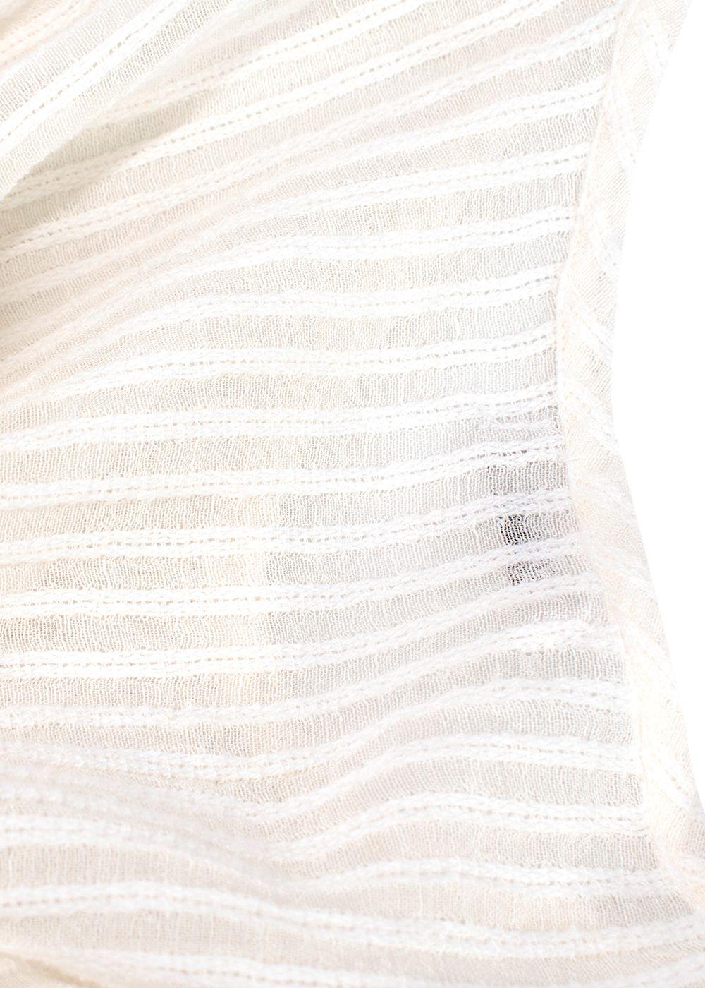 Commas White Linen Blend T-Shirt