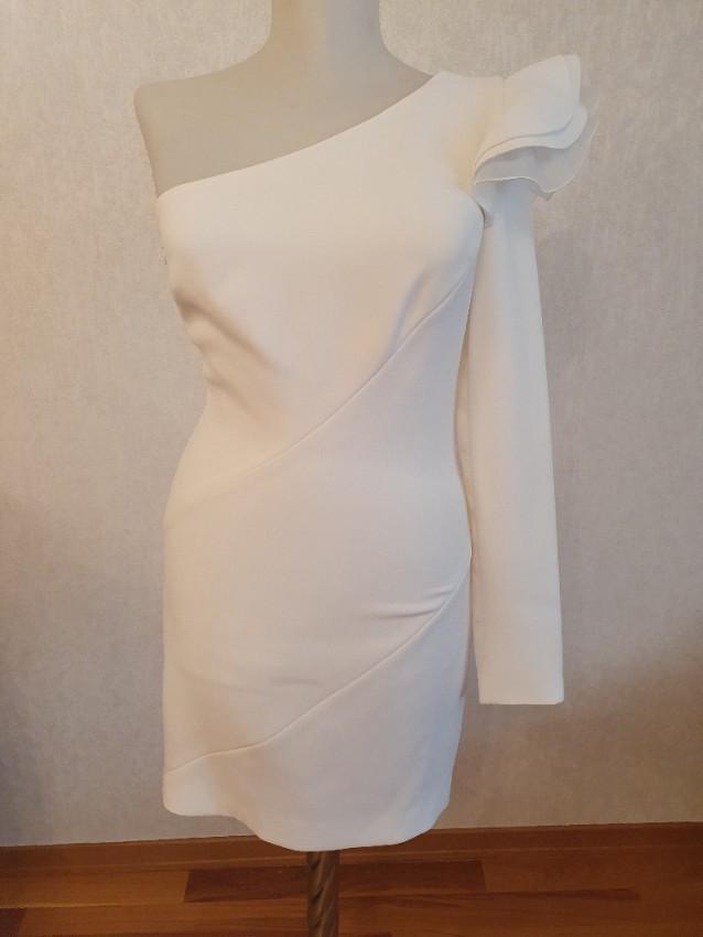 Rachel Zoe White One Shoulder Mini Dress