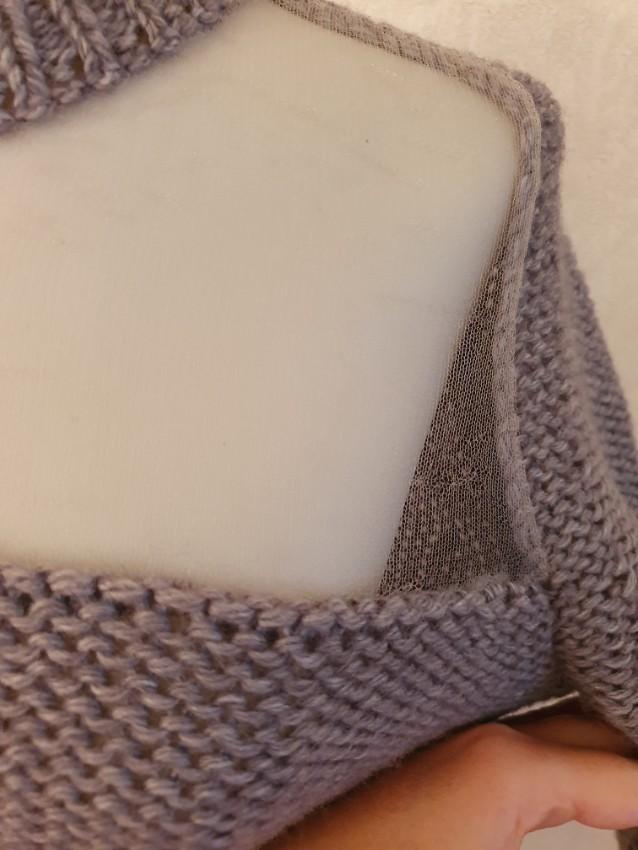 Acne Grey Mesh Panel Knit Jumper