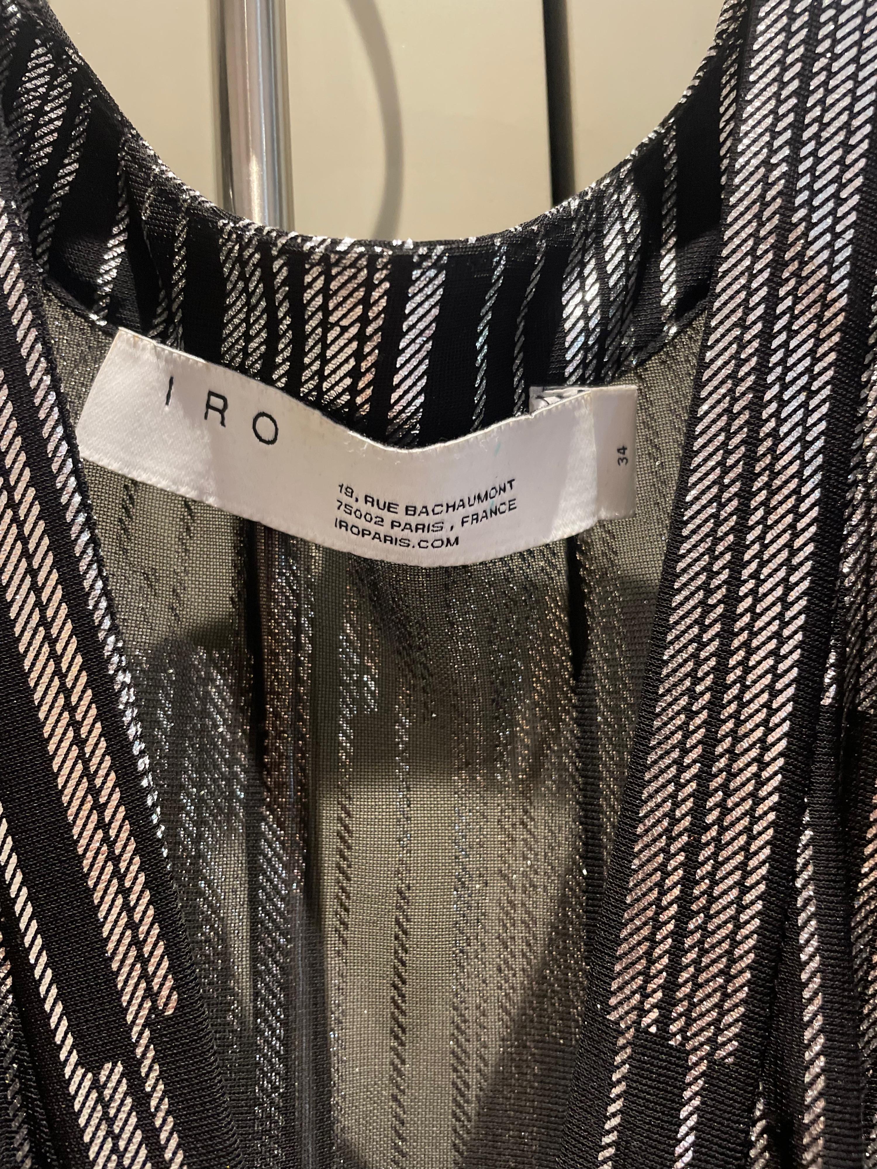 black & silver wrap front dress