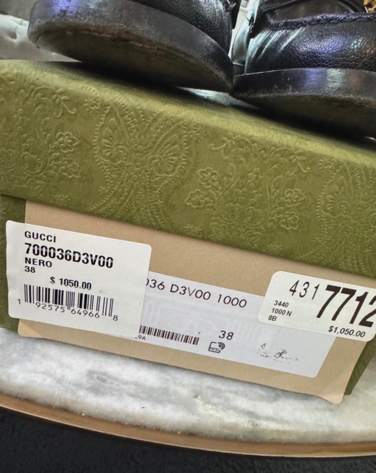Gucci Black Leather Gucci Loafers