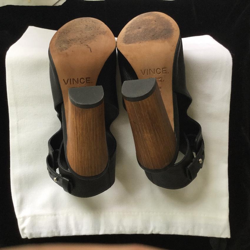 Vince Addie Leather Peep-Toe Booties
